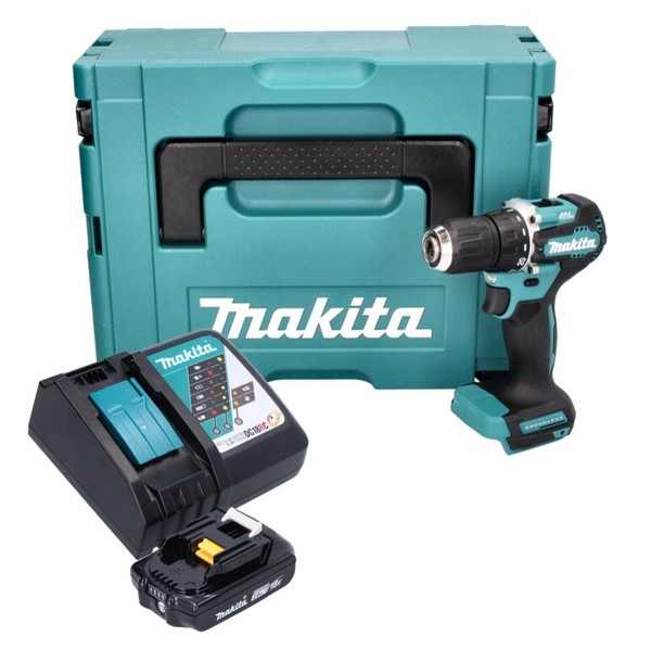 Makita Ddf 487 RA1J Bohrschrauber 18 V 40 Nm + 1X Akku 2,0 Ah + Lader + Makpac-image