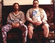 Jeff Bridges & John Goodman Signed Autograph 11x14 Photo - Big Lebowski Beckett