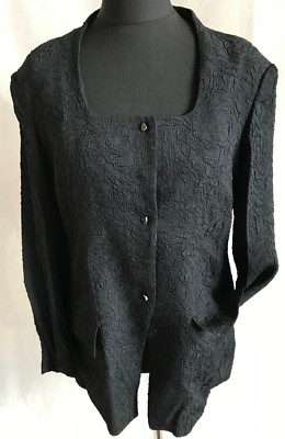Ladies Black Timeless Blazer Size L - Very Classy - Lined - Great Buttons