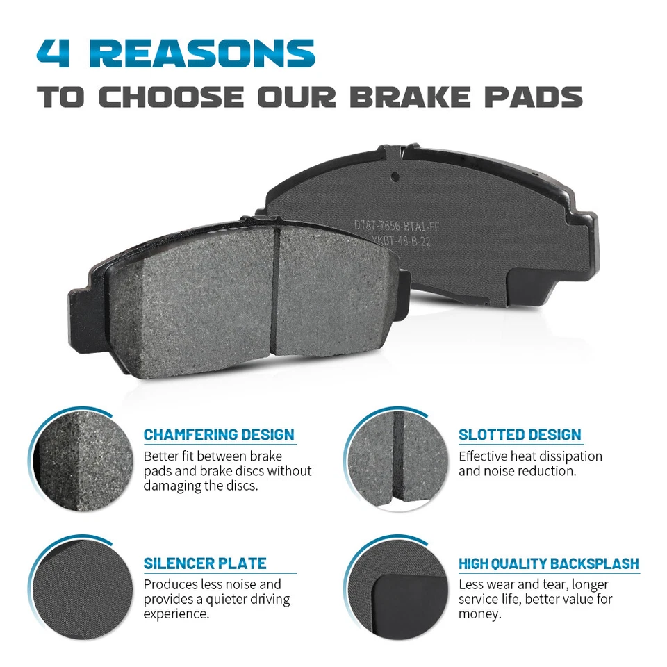 Pastillas de freno delanteras de cerámica para Dodge Durango Ram 1500 Van 1500 2003-2006 Foto 2 de 4