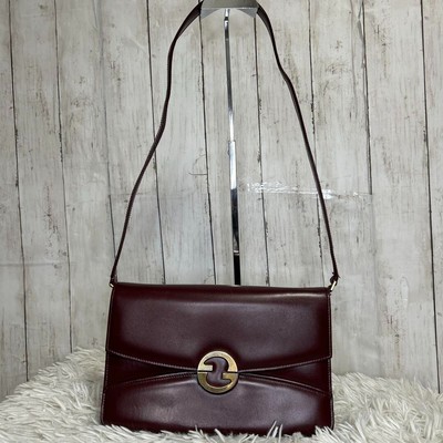Gucci Old Interlocking Leather Shoulder Bag Red - Condition