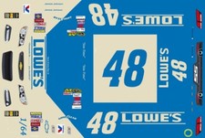  48 Jimmy Johnson Lowes Darlington 20151/64th HO Scale Nascar Decals