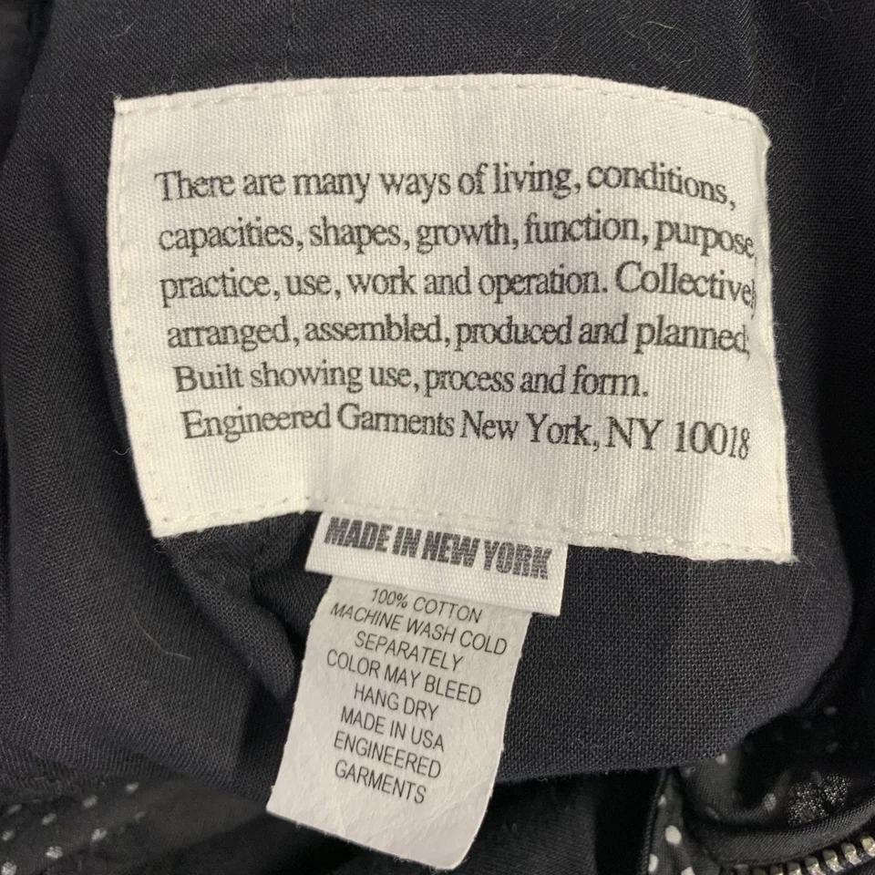 ENGINEERED GARMENTS Size 32 Black White Polka Dot Cotton Zip Fly Shorts - Image 4 of 4