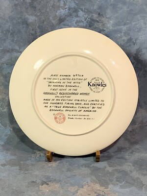 Knowles Plate~ Norman Rockwell: Dreaming in the attic ~in Box