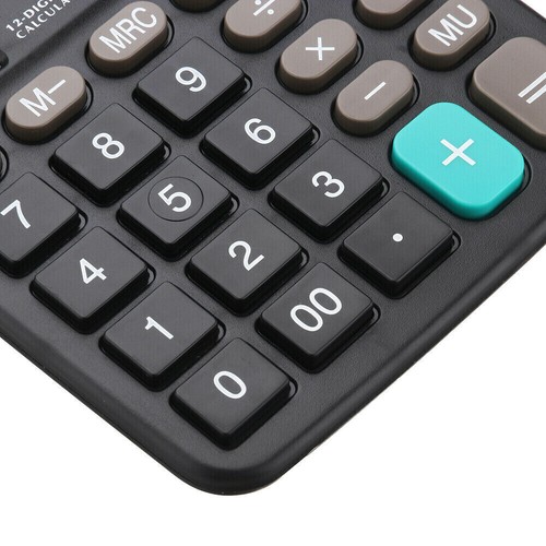 Solar Battery Desktop Calculator Basic 12-Digit Large Display Office Business - Picture 7 of 9