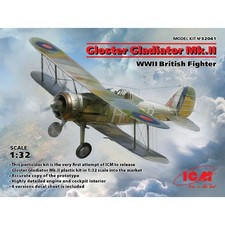 ICM 32041 Gloster Gladiator Mk.II WWII British Fighter 1:32 Aircraft Model Kit