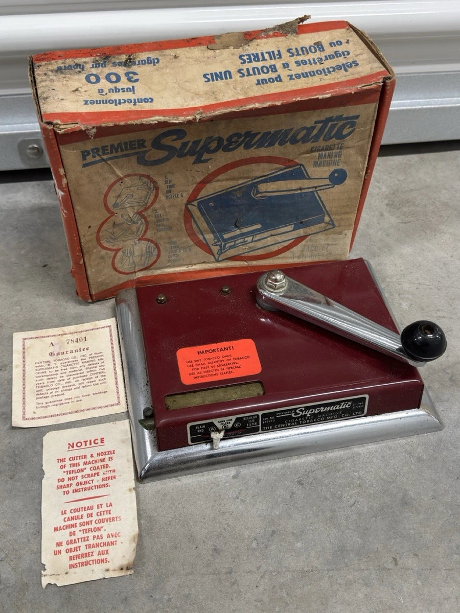 vintage cigarette maker Vintage Cigarette Machine Indiana Collectible Tobacco Rollers & Makers for  sale