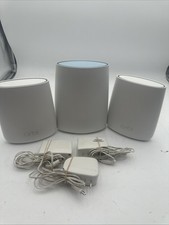 Netgear Orbi RBR40 Router  2 RBS20 Satellites AC2200 Tri-Band Whole Home Wifi
