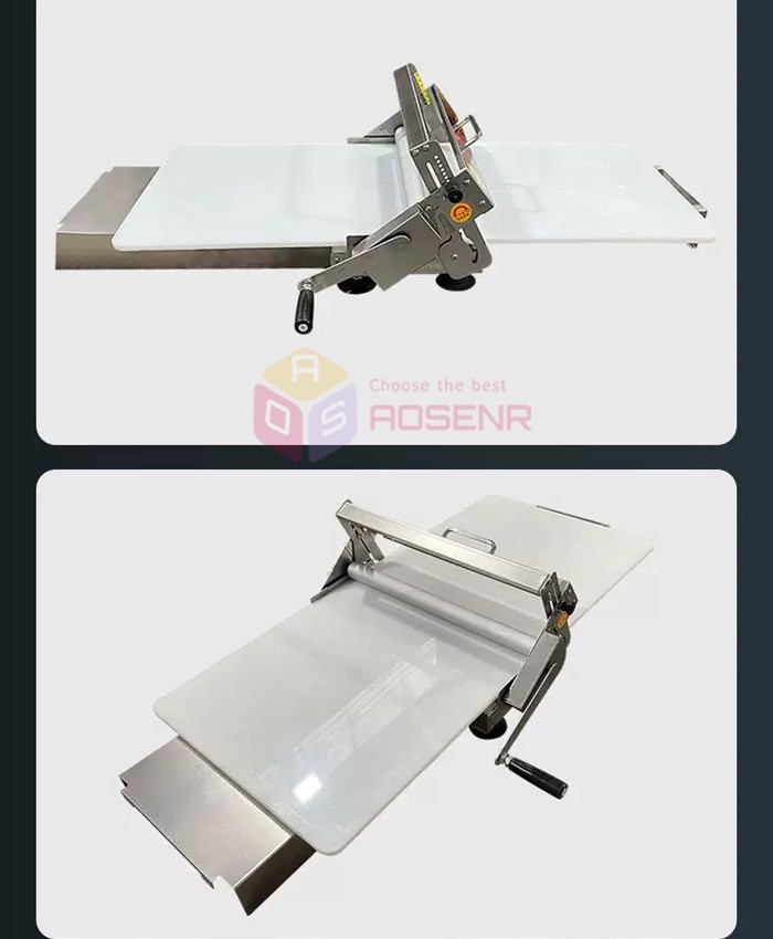 Hand cranked Dough Sheeter Manual Puff Pastry Dough Rolling Machine