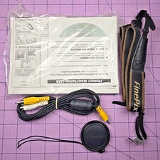 Fujifilm FinePix S Series S7000 Camera strap, cap, manual and video out cable