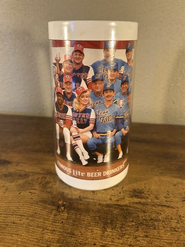 Thermo Serv Miller Lite Beer Mug Famous Beer Drinkers Plastic Stein USA