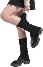 Fuzzy Leg Warmers Women Cozy Knee High Socks Plush Winter Warm Fleece Thick Leg