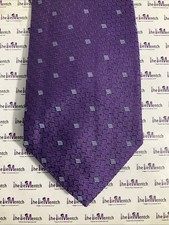 Rare BROOKS BROTHER Silk Purple Checkered Geometric Design Tie BRAND NEW