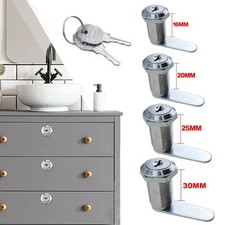 Cam Lock with Two Keys - for Cabinet Drawer and Mailbox