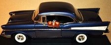 Chevy Bel Air 1957 ERTL American Muscle 1/18 raro, azul diseñado a partir de Happy Days