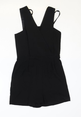 Schwarzer Playsuit Damen UK Größe 6 Topshop
