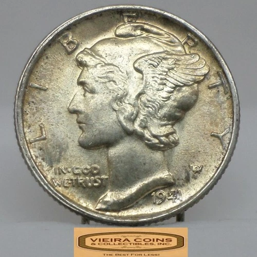 1941 Mercury Silver Dime, High Grade - #C58431NQ