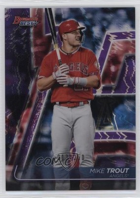 2020 Bowman's Best Purple Refractor 13/250 Mike Trout #2 0nr3
