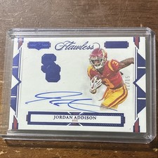 2023 Panini Flawless Collegiate Rookie Signatures Jordan Addison Sapphire /15