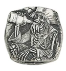 1 Troy Ounce .999 Silver Pirate Skeleton Art Bullion By Mutiny Metals