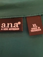 Women's a. n.a. Blouse Size XL Dark Green EUC #25-119 (See Description)