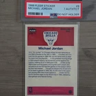 Fleer 1986 Sticker Michael Jordan #8 PSA Chicago Bulls Basketball Trading Card