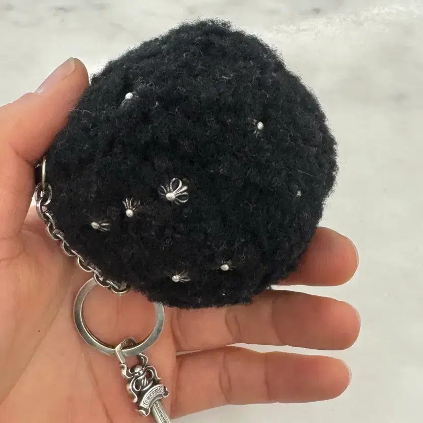 Chrome Hearts Dice Fuzzy Keychain - Used, Slight Wear thumbnail 6