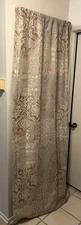 CROSCILL Pole Top Lined Curtain Drapes Damask Pair 2 Panels 84”