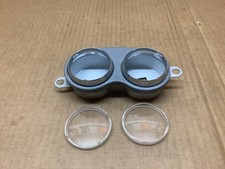 1958-1962 Corvette Battery Oil Gauge Housing Wretainer Chrome Bezel Lens