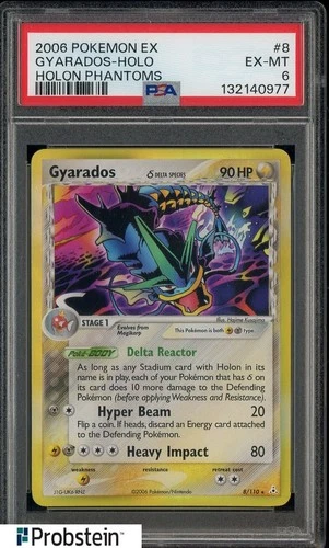 2006 Pokemon EX Holon Phantoms #8 Gyarados Holo PSA 6 EX-MT