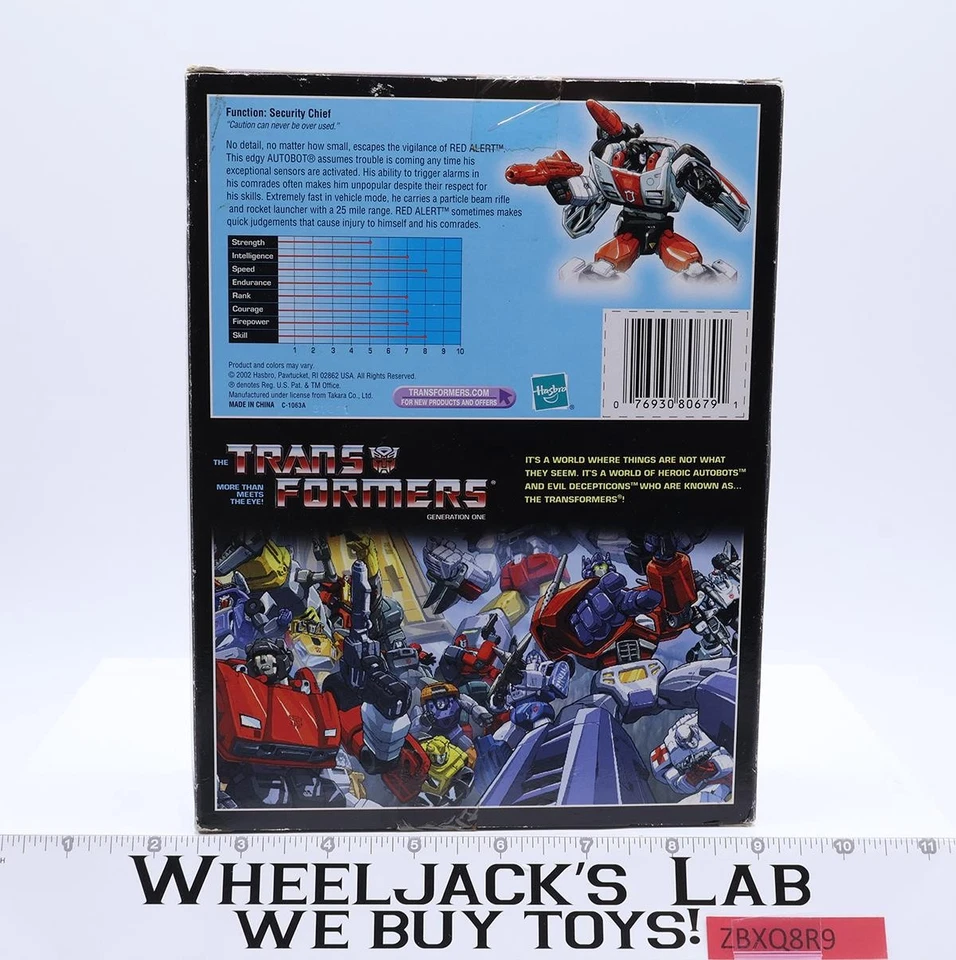 Red Alert Commemorative Series Reissue Transformers 2002 Hasbro NEW SEALED - Image 3 of 4