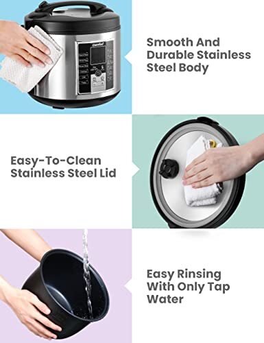 COMFEE' Rice Cooker 10 cup uncooked, Food Steamer, Stewpot, Saute All in One ...