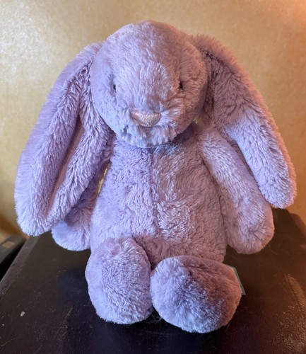 Jellycat BASHFUL LILAC BUNNY Authentic Medium 12" Soft Plush Purple Rabbit