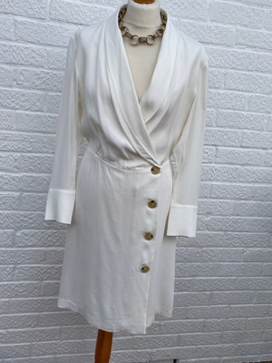 BNWT Massimo Dutti New Ivory Knee Length Dress Size UK 12