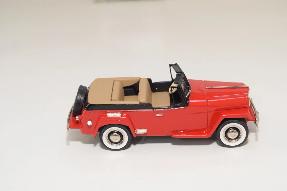 A53 1:43 BROOKLIN BRK 161 WILLYS OVERLAND JEEPSTER ROADSTER RED MIB MOLTO RARO! - Immagine 4 di 4