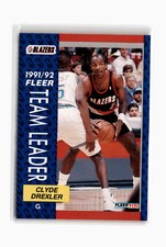 Clyde Drexler Basketball #393 1991-92 Fleer Portland Trail Blazers