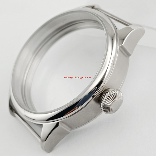 Nuevo 42mm Acero Reloj Estuche ajuste eta 6497/6498 Gaviota ST36 movimiento hombre reloj p765 - Imagen 9 de 12