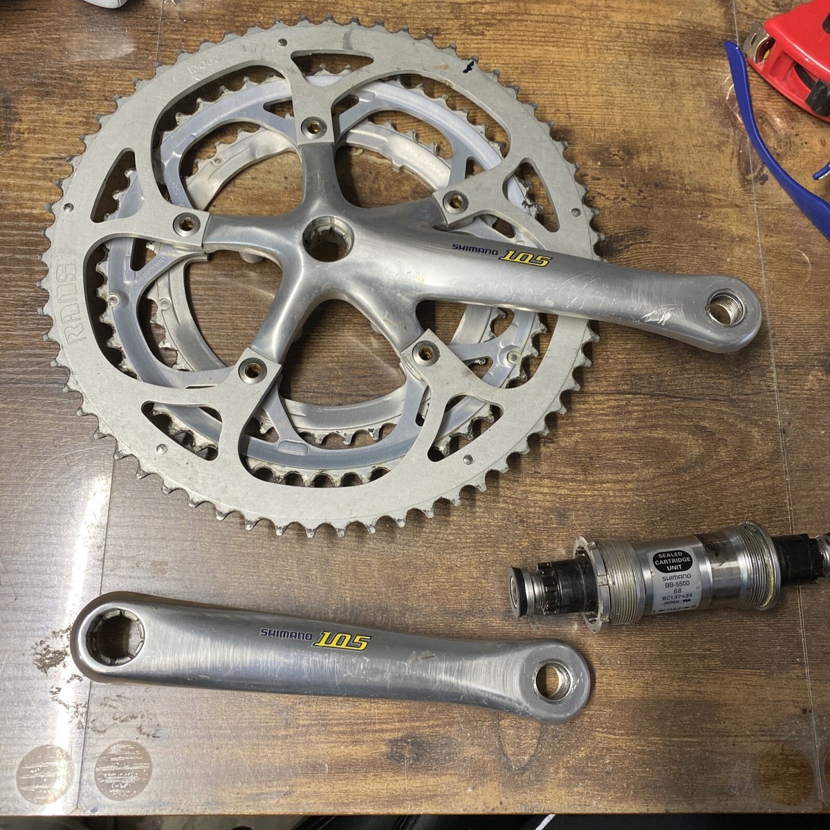 Shimano 105 5503 recumbent crank set 63/52/42 175 (8145) | eBay