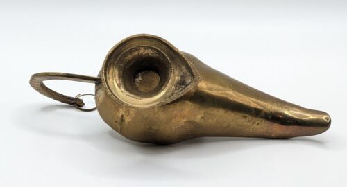 Brass Genie Lamp Incense Burner Vintage 3.5" Tall x 7 Long” - Picture 11 of 11