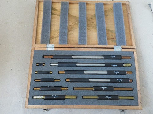 Mitutoyo 0 - 12" Outside .0001" Micrometer Set with Standard Calibrating Rods od - Picture 11 of 20