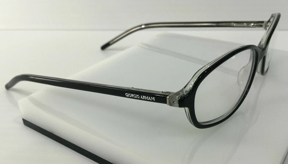 Giorgio Armani GA160 MH9 Anteojos de Plástico Negro Hechos a Mano ITALIA 48-16-135 NUEVO Foto 3 de 4