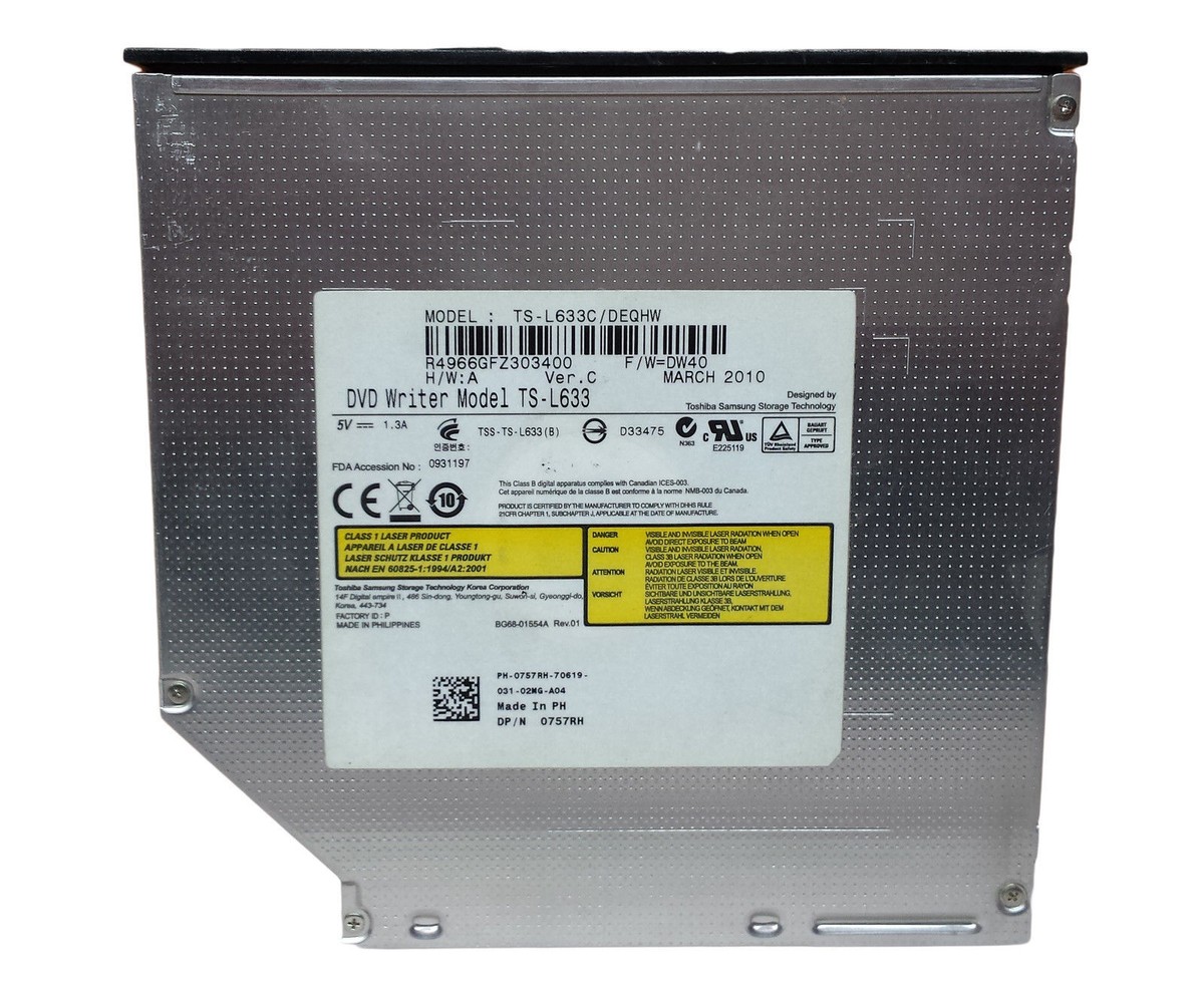 TOSHIBA TS-L633 LAPTOP DVD±RW/CD-RW SATA BURNER OPTICAL DRIVE TS