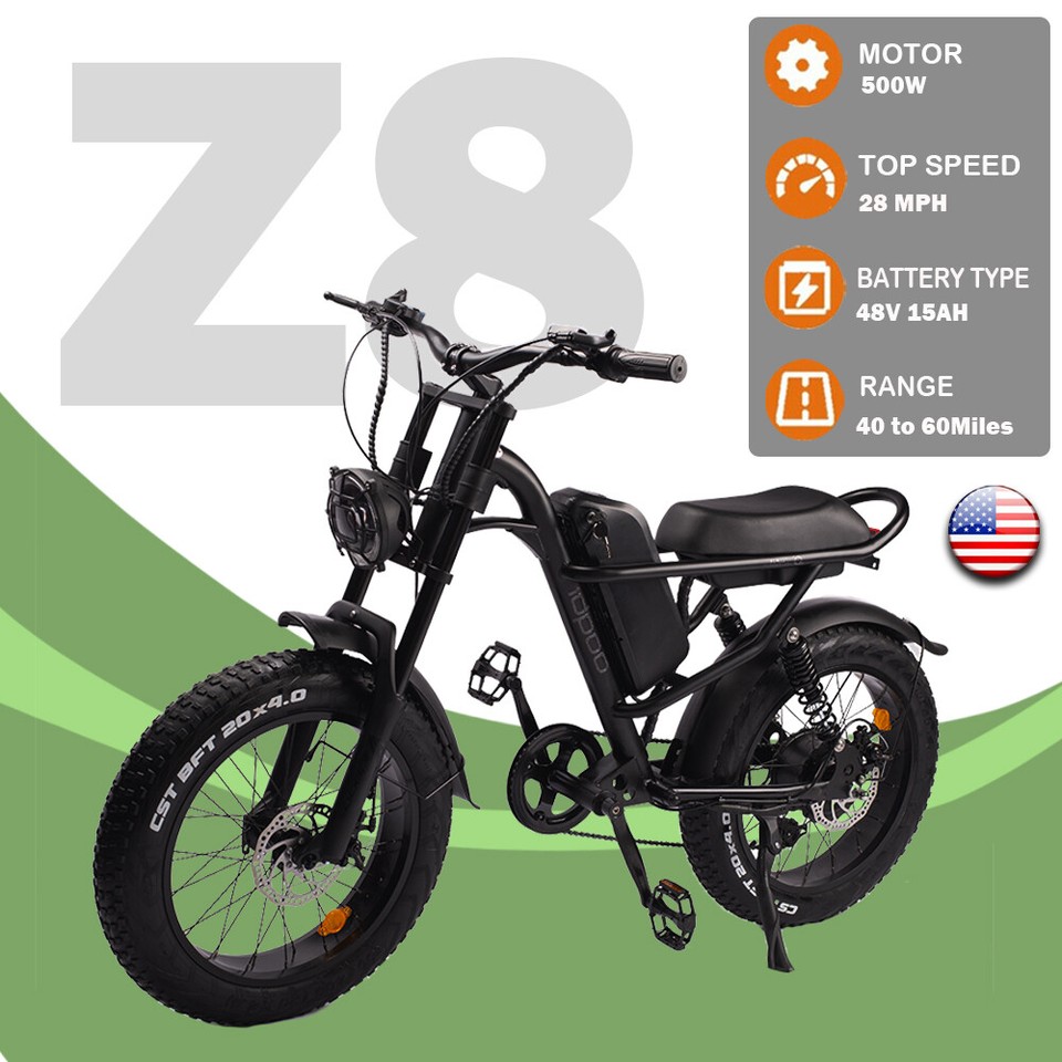 IDPOO Z8 Electric Bike 20" Fat Tire 48V/15AH AllTerrain EBike Snow