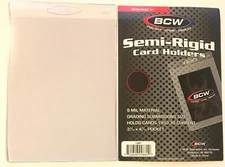 (5ct) BCW Semi-Rigid Card Holder #1 in Loose Bag Flat Shipping
