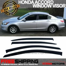Fits 08-12 Honda Accord 4DR Sedan Window Visors Sun Rain Guard Vent Shade 4PCS