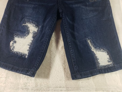 Buffalo David Bitton Girls Parker-X Slim Fit Blue Jean Shorts Distressed 14 - Picture 2 of 14