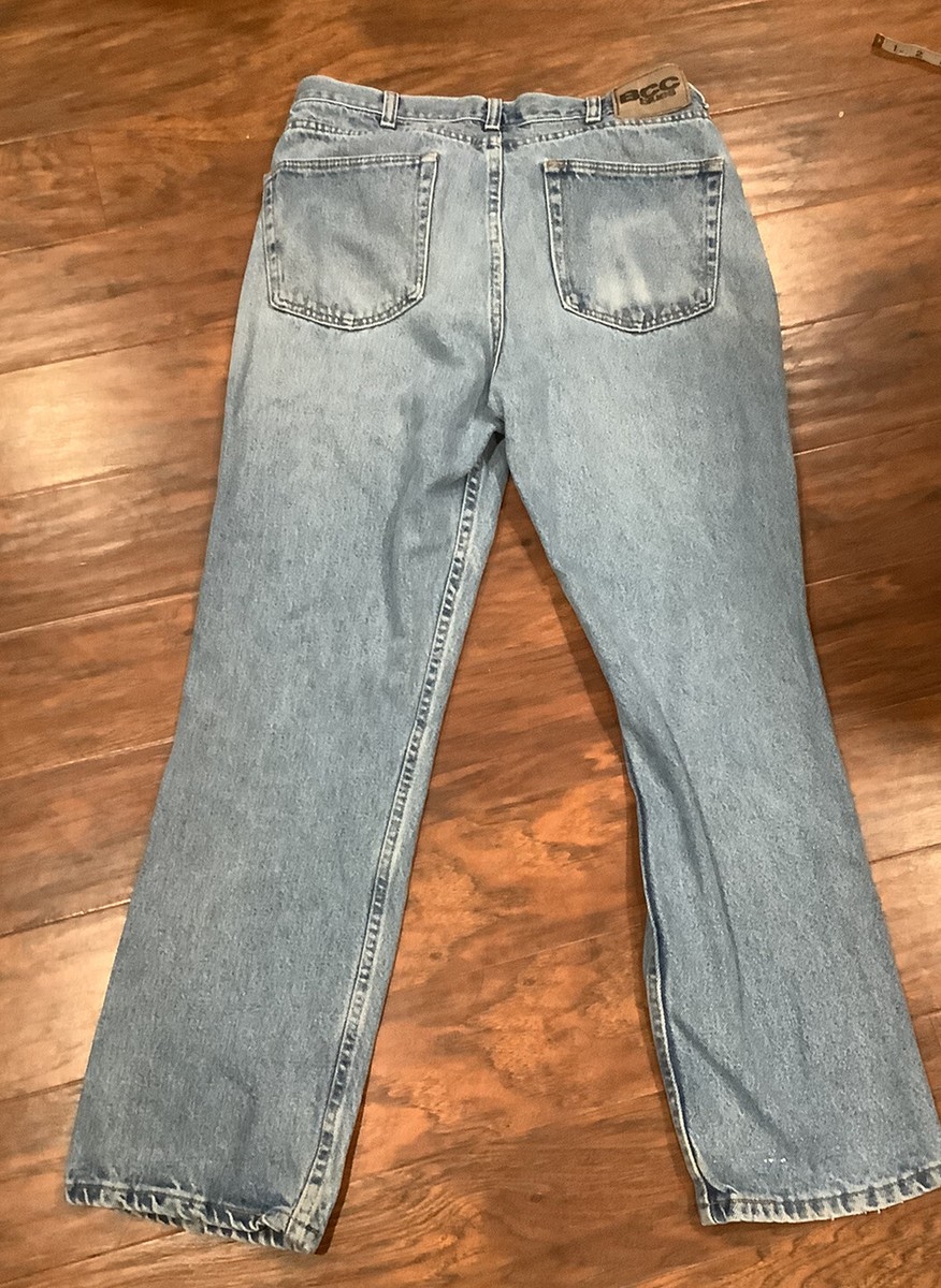 BCC Blues 34x30 Blue Jeans Old School Retro Heavy Denim Stone Wash