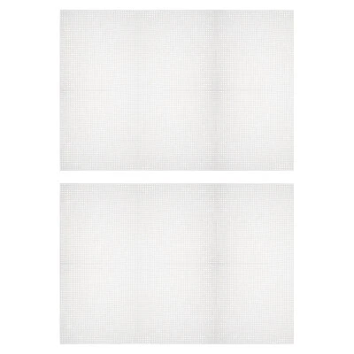 METALLIXITY 2pcs Plastic Mesh Canvas Sheet 60x42cm/23.6x16.5inch White 4mm Hole