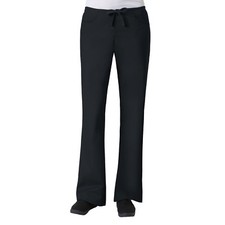 MAEVN 9026 Black Scrub Pants Elastic Drawstring Back Flare Leg Sizes XXS - XXL