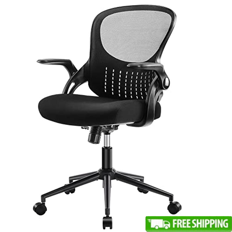 Ergonomic Mid-Back Mesh Computer Gaming Chair with Swivel & Wheels